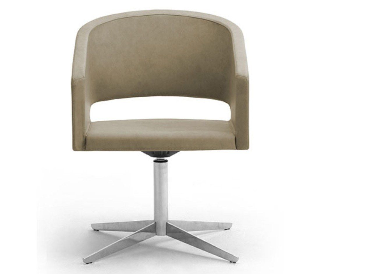 Спицевое кожаное кресло с подлокотниками Leyform Риф ARCH-00009438