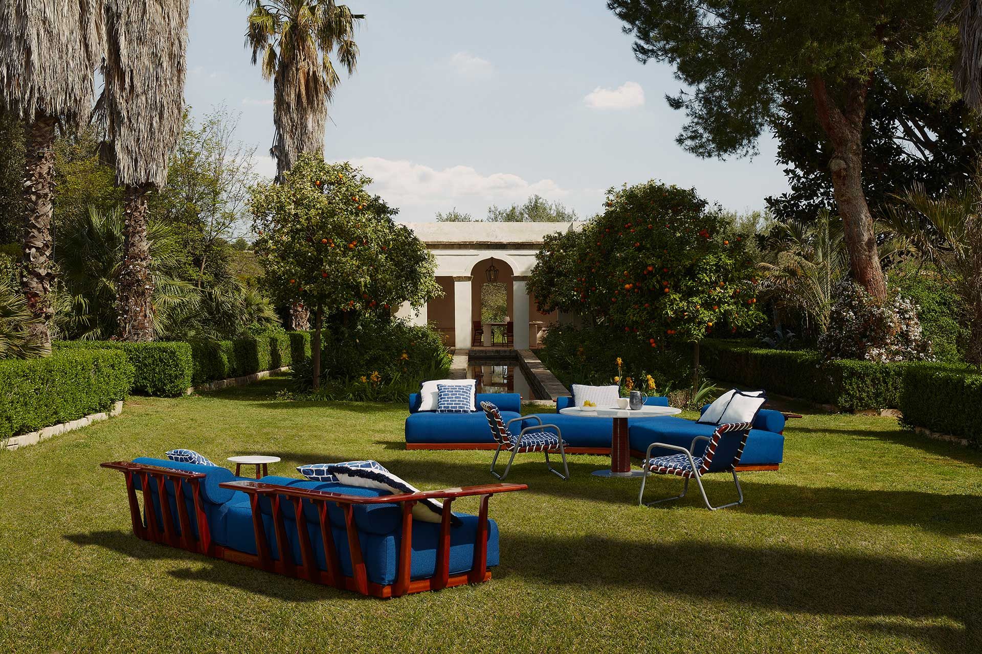 3-местный диван из красного дерева и ткани Exteta Sunset ARCH-00028080 - Вид №15