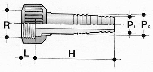 SANIT 72109600200050 Шланг, PVC-U, с накидной гайкой  - Вид №1