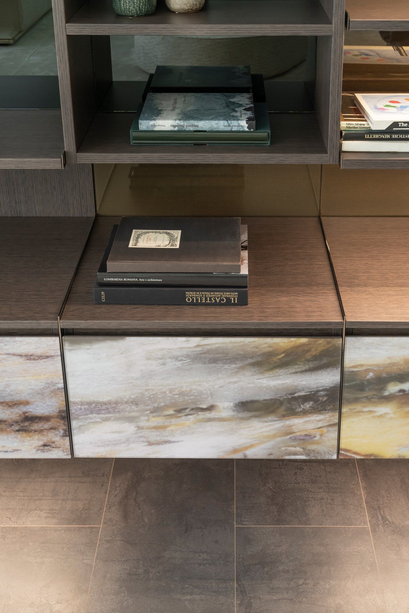 Эбеновая оборудованная стена с подставкой для телевизора Sicis Blade System ARCH-00034455 - Вид №3