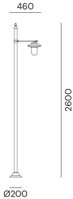 Il Fanale Садовый фонарь из металла Calmaggiore 304.h1.ort - Вид №1