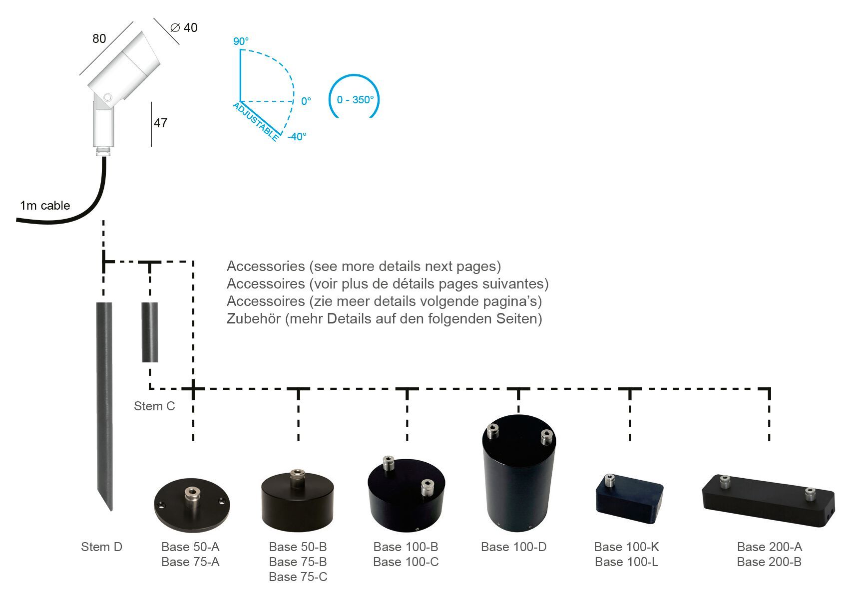 Анодированный алюминиевый напольный светодиодный прожектор BEL-LIGHTING Lena ARCH-00055126 - Вид №2