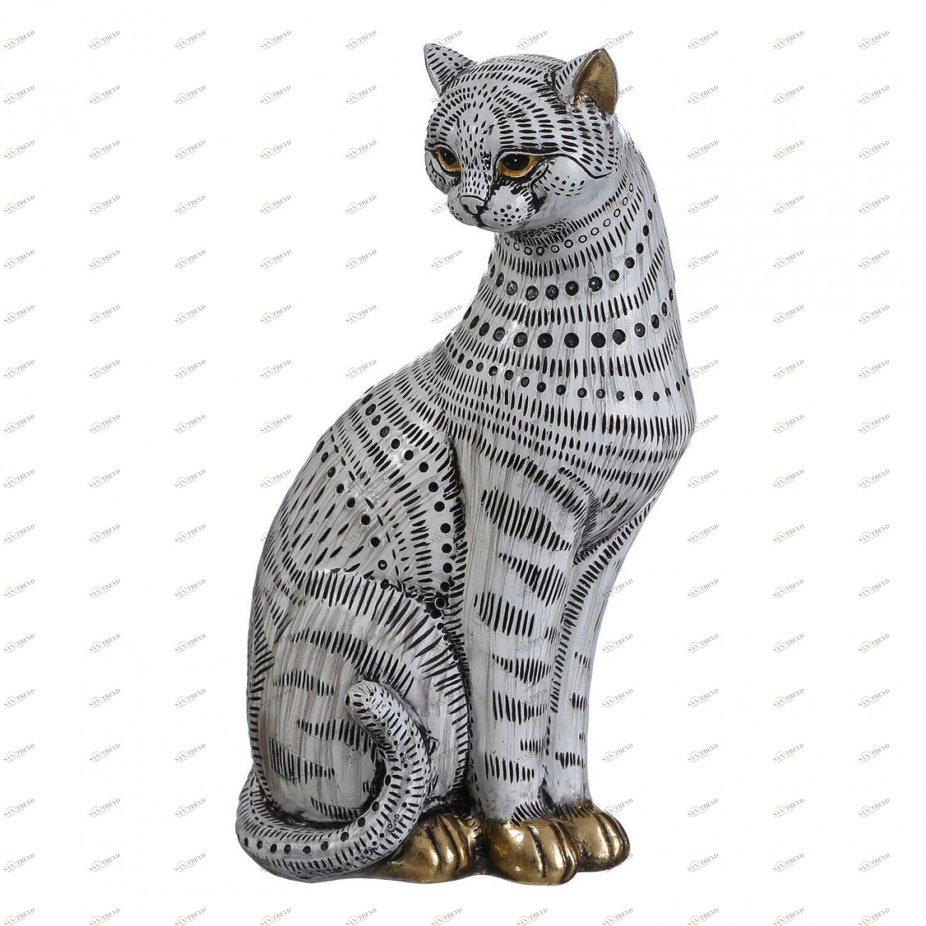 Статуэтка серая "Кошка" Leo TO4ROOMS КОШКА, ЖИВОТНЫЕ 213515 Серый 