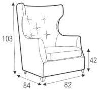 Sits Бархатное кресло с подголовником с подлокотниками Rose sun-id-1396627 - Вид №1