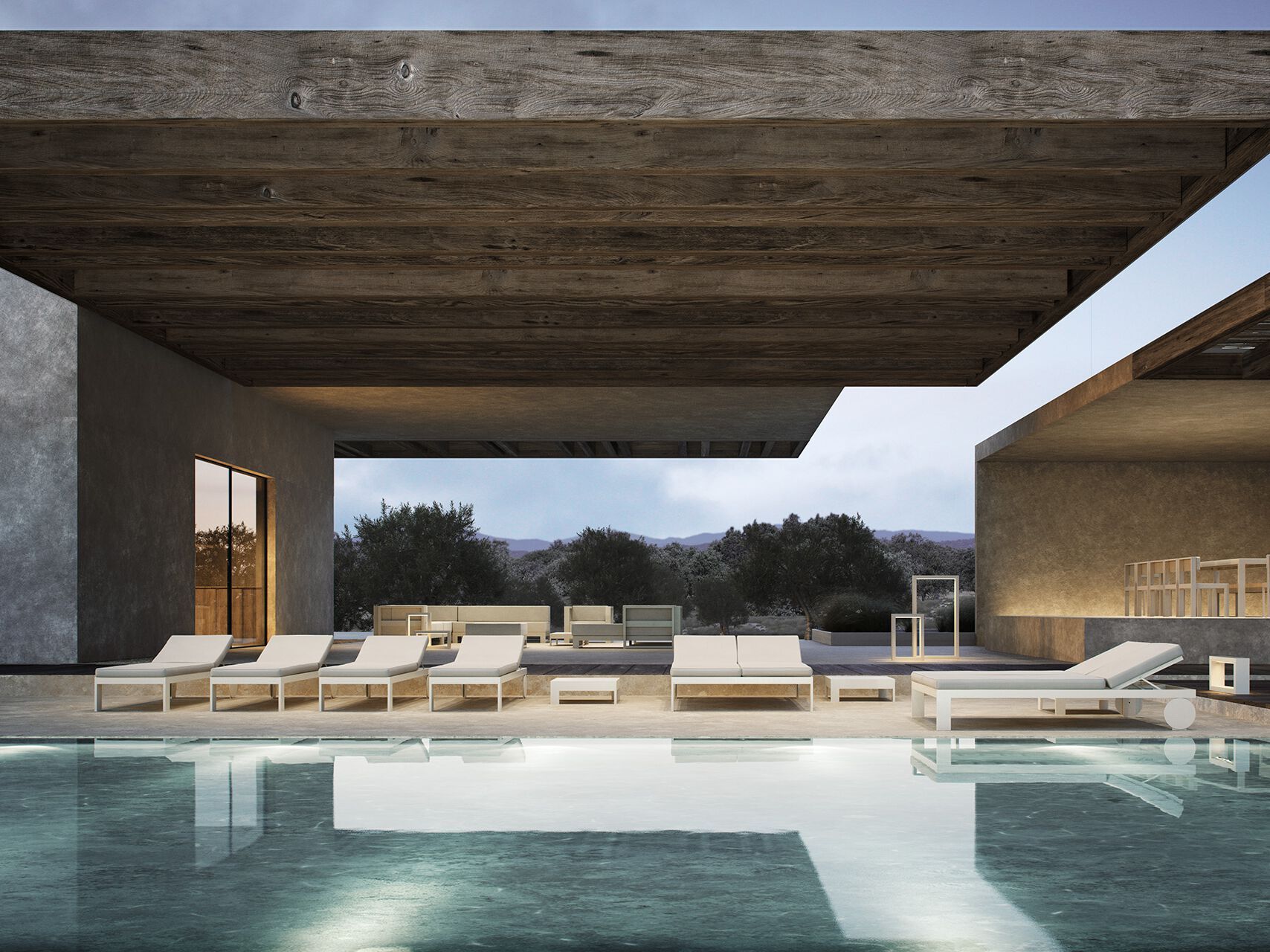 Тканевая откидная Садовая кровать с колесами Vondom Posidonia ARCH-00097338 - Вид №2