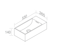 L262T3RPV2.100 Накладная раковина прямоугольная A. e T. Italia THIN Белый глянцевый AeT ITALIA - Вид №1