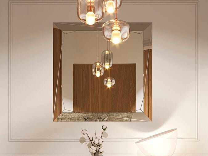 Квадратное настенное зеркало Febal Casa CRISTAL ARCH-00152915 - Вид №1