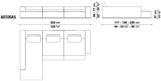 B&B Italia Диван-кресло из ткани Andy '13 sun-id-1399070 - Вид №12