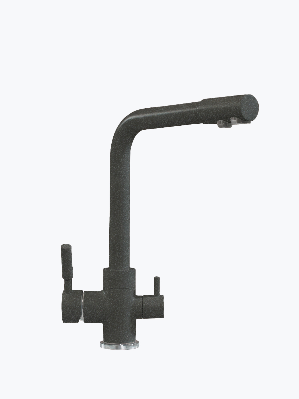 660717 Смеситель кухонный "Высокий Дуо" в тон мойки Polygran  - Вид №8