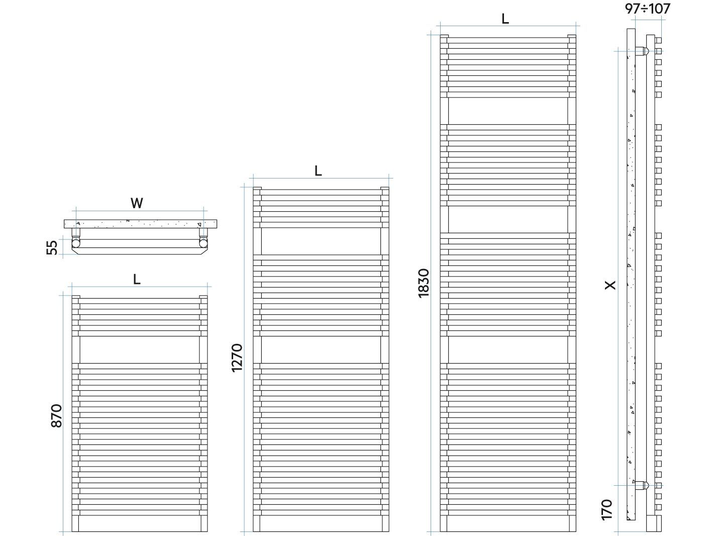 Электрический стальной радиатор для ванны Irsap ARCH-00044384 - Вид №3