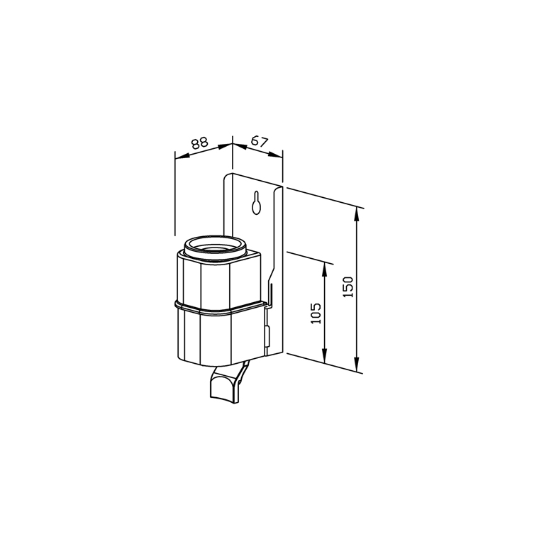727174 Дозатор мыла для монтажа в тумбу WP173-1 WAGNER_EWAR Wagner Ewar  - Вид №1