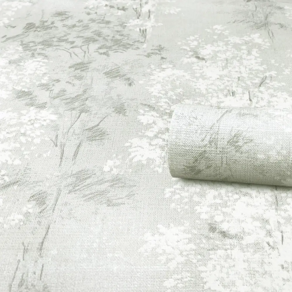 Флизелиновые обои Erismann Ninelle зеленые с растительным рисунком в стиле кантри 89415616 STLM-1575831 - Вид №2