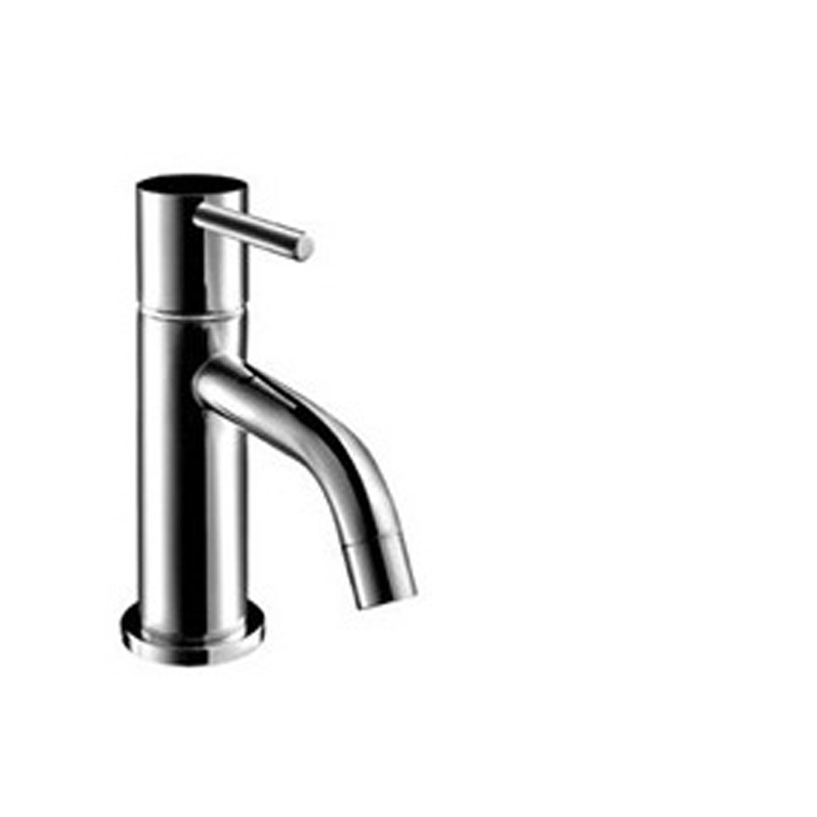 2804WF  Смеситель для раковины на 1 отверстие - SMALLвылет 11 см ручка ограничитель потока воды до 5 л/мин при 3 бар подводка без донного клапана Fantini Rubinetti NOSTROMO НЕРЖАВЕЮЩАЯ СТАЛЬ 