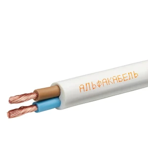 82258973 Провод Альфакабель ПВС 2x0.75 белый, на отрез, ГОСТ STLM-1118800