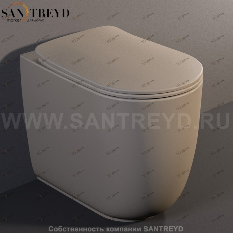 531881 Приставной унитаз напольный Коричневый Kerasan Nolita Италия