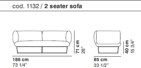 La Cividina 3-х местный тканевый диван Bernard sun-id-1504576 - Вид №2