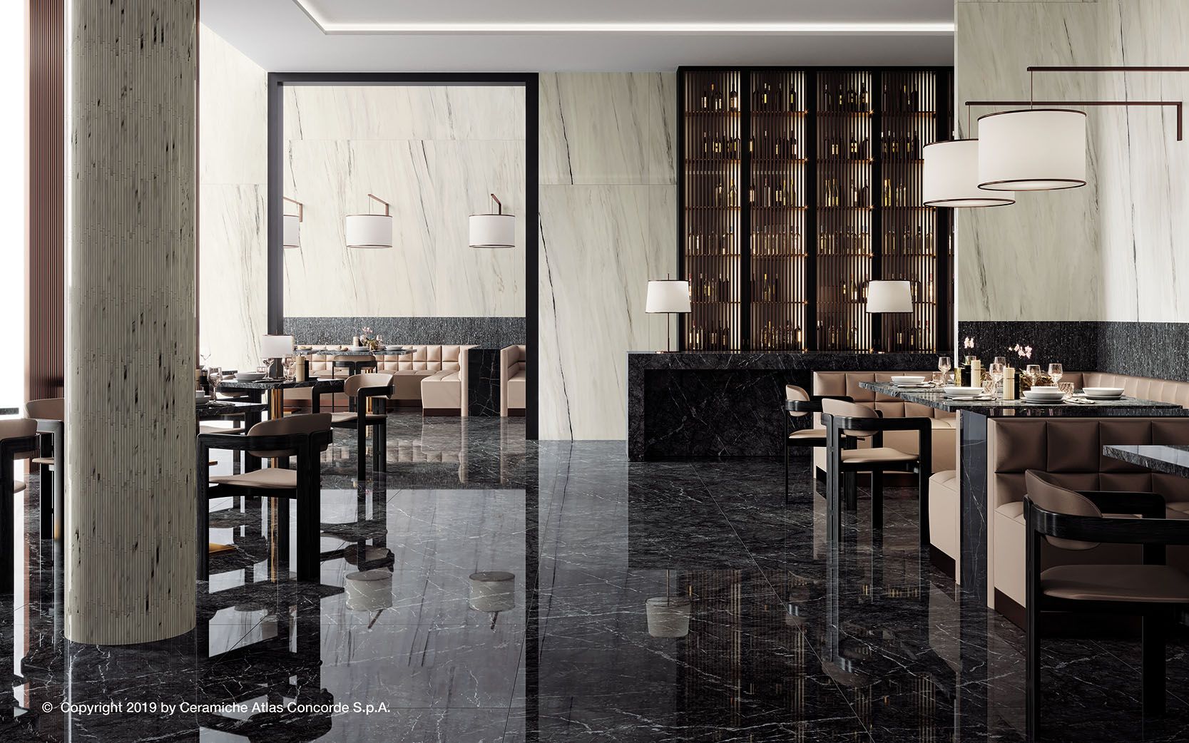 Пол из керамогранита с мраморным эффектом Atlas Concorde Marvel Dream ARCH-00135482 - Вид №29