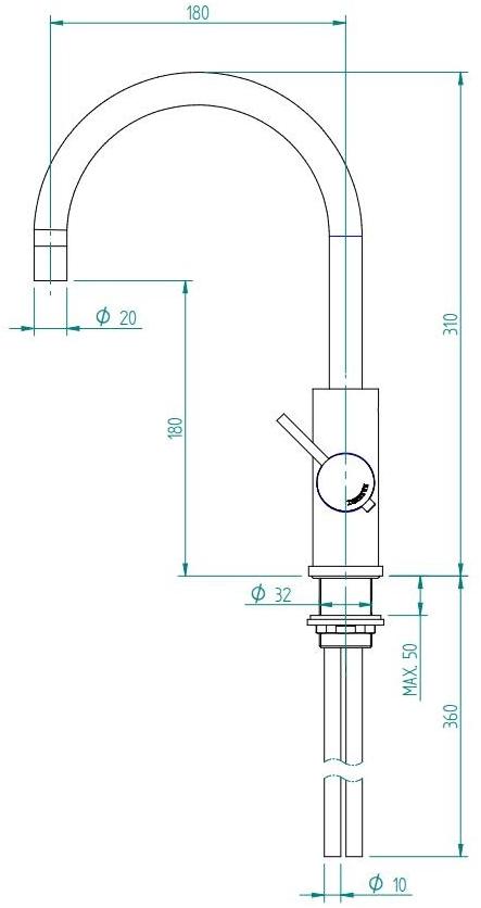 ZAZZERI Смеситель для умывальника, однорычажный, на столешницу, на одно отверстие Modo sun-id-1419828 - Вид №1