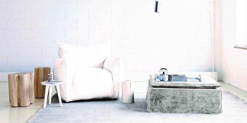 Gervasoni Квадратный пуф со съемным чехлом из ткани More sun-id-1376394 - Вид №2