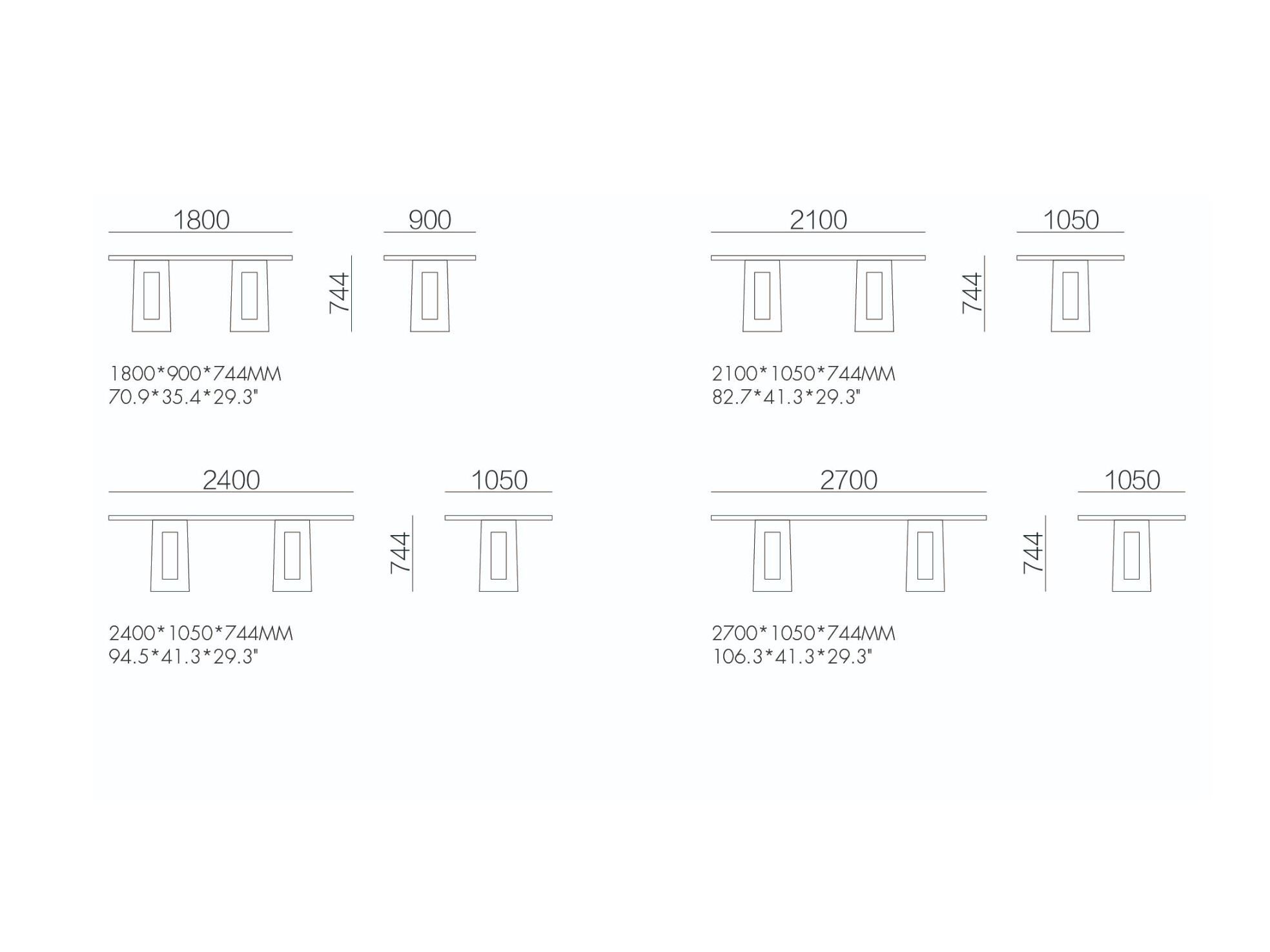 Прямоугольный обеденный стол HC28 maison ALMA ARCH-00041021 - Вид №3