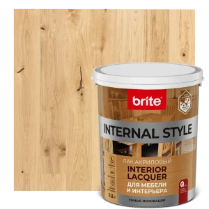 86778514 Лак для мебели акриловый Brite Internal Style цвет прозрачный глянцевый 0.8 л STLM-0071544