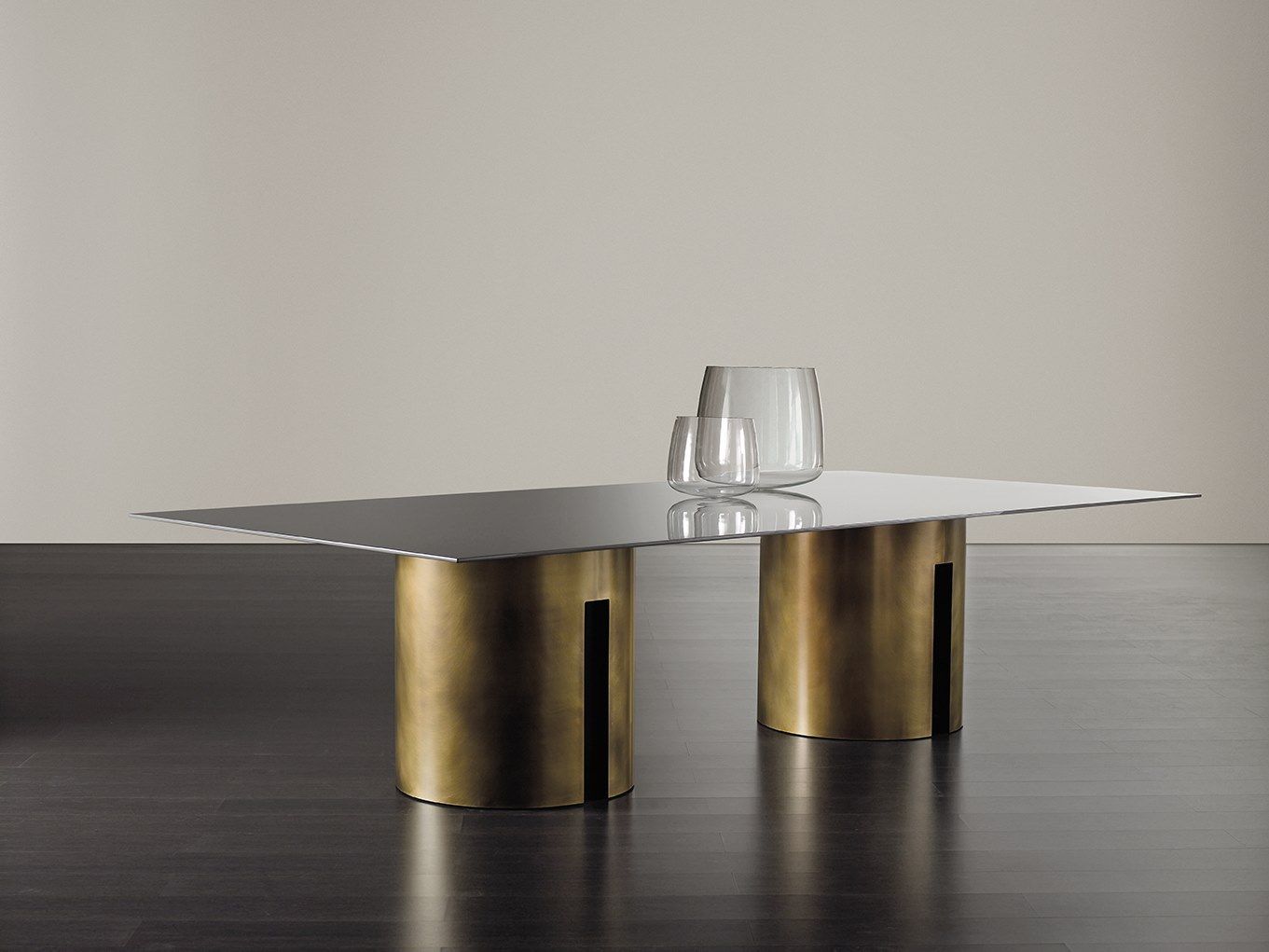 Прямоугольный обеденный стол из латуни Meridiani ARCH-00122867 - Вид №1
