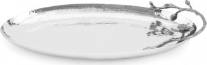 10650223 Michael Aram Блюдо овальное Michael Aram "Чёрная орхидея" 33см Сталь нержавеющая