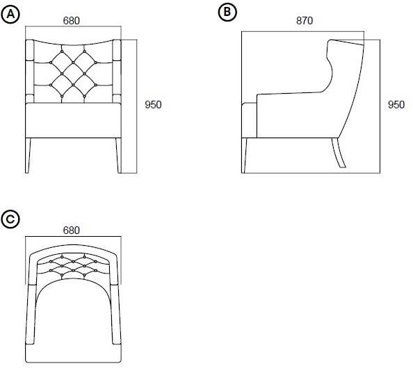 Enza Home Кресло из ткани с подлокотниками Piedra sun-id-1430117 - Вид №11