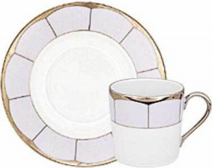 10562023 Haviland Чашка кофейная с блюдцем 110мл "Иллюзион" (лаванда) (дизайнер Барбара Бэрри) Фарфор