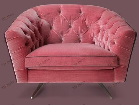 Borzalino Стеганое кожаное кресло с подлокотниками New kap sun-id-1357140