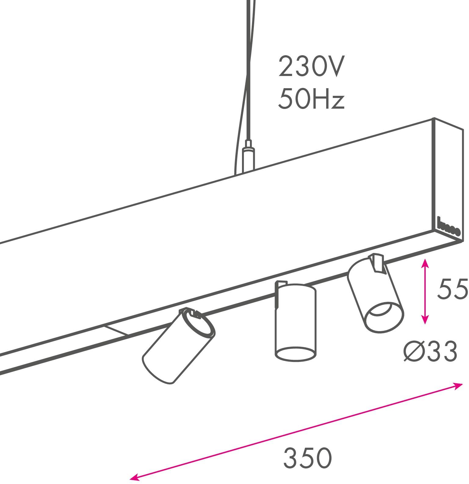 LUNOO Алюминиевый линейный осветительный профиль для точечных светильников для светодиодных модулей sun-id-1468973 - Вид №7