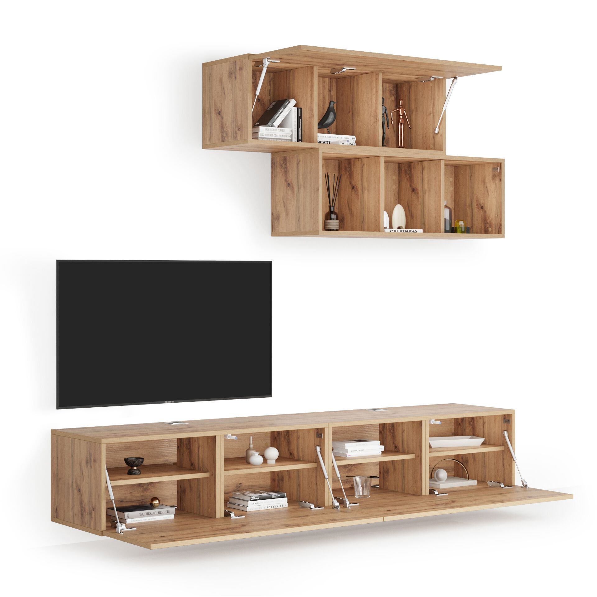 Модульная оборудованная стена установленная стеной в меламинированном Mobili Fiver Easy ARCH-00044646 - Вид №35