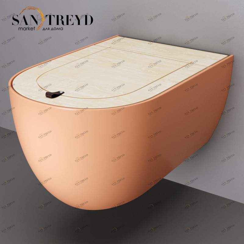 THV00113 Подвесной унитаз настенный Розовый ArtCeram TheOne Италия