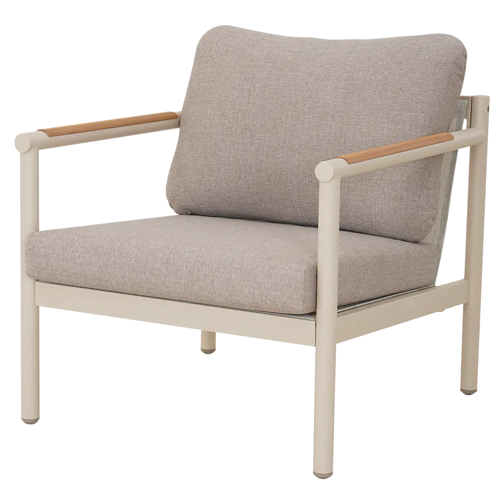 Набор садовой мебели для отдыха с подушками BEGINIA Saima Алюминий Стол, диван, кресло 2 шт Бежевый STLM-2172198 - Вид №8