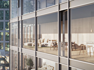 Открывающиеся элементы с выдвижной створкой, встроенные в фасад