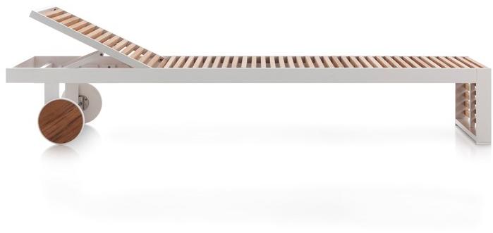 GANDIABLASCO Садовая кушетка из тика на колесиках Dna teak sun-id-1457813 - Вид №1