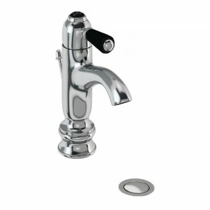 Смеситель для раковины на 1 отверстие Regent, с донным клапаном [CHR22 BLA] Regent Burlington CH22 BLA, T4B