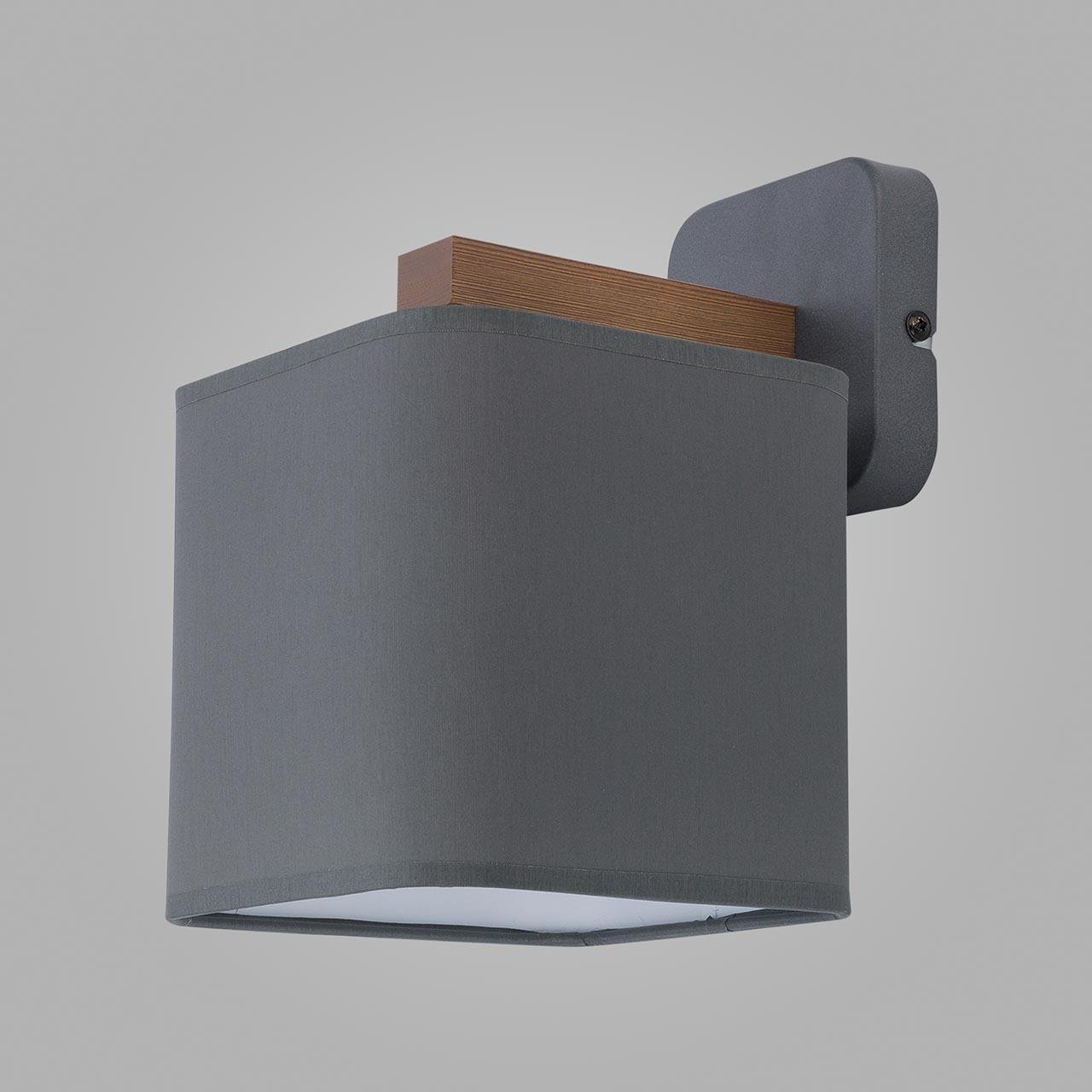 Бра с абажуром серое Tora Gray 4164 TK LIGHTING TORA GRAY 00-3930280 Серебро;серый  - Вид №1