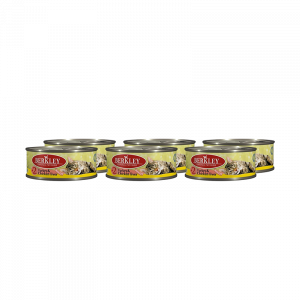 Т0055406*6 Корм для котят №2 индейка, куриная печень конс. 100г (упаковка - 6 шт) Berkley