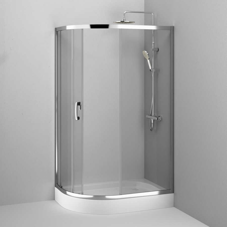W83G-302U120CT Solo Slide 120 Душ. ограждение 120x80 стекло прозрачное проф хром глянц AM.PM Like - Вид №3