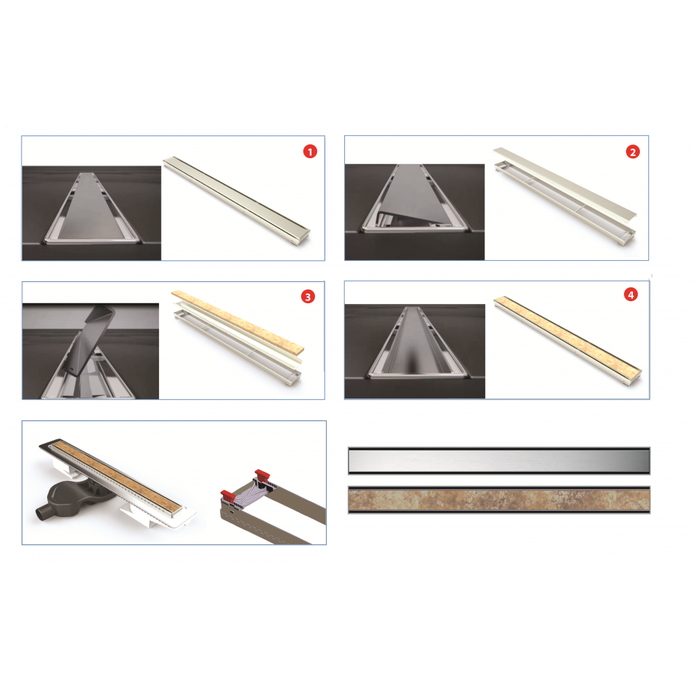 092118 Желоб водосток В1 Keramik 700  Berges B1 Keramik  - Вид №5