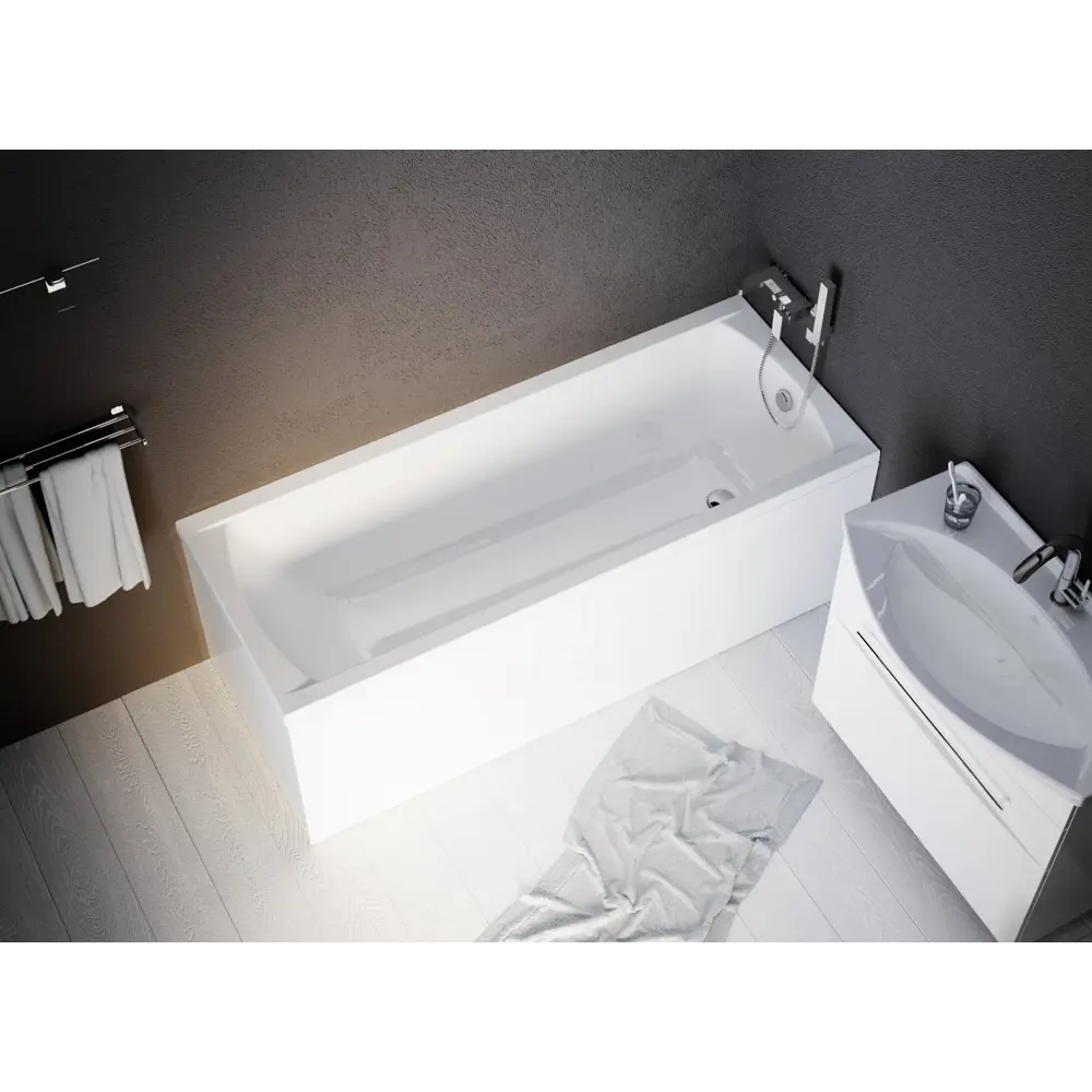 Акриловая ванна 100Acryl Ницца с каркасом 150x70 см 83240764 У99323 STLM-0039834 - Вид №7