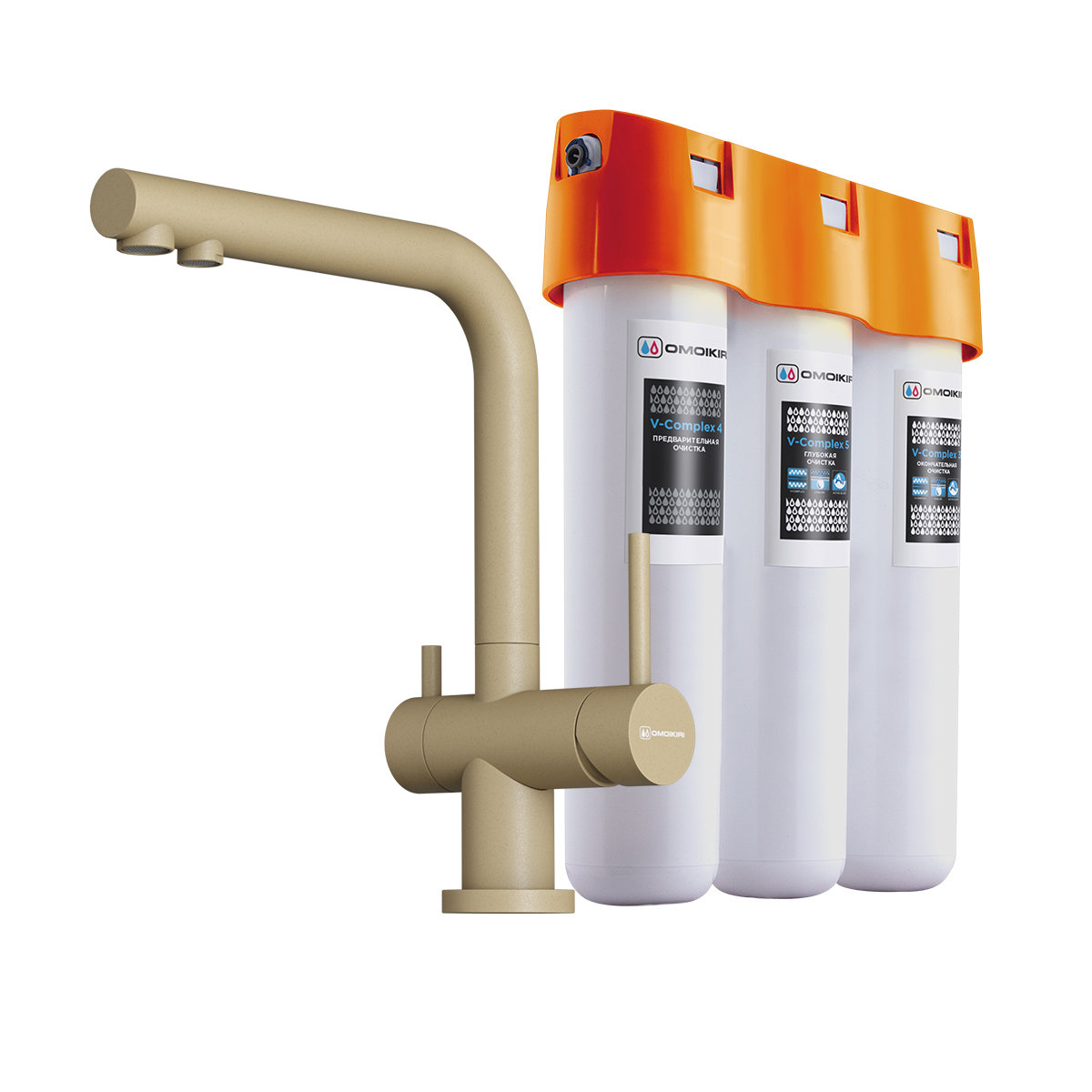 Смеситель для кухни Pure Drop lite + Nagano-P CH-P OMOIKIRI 4081.8028P