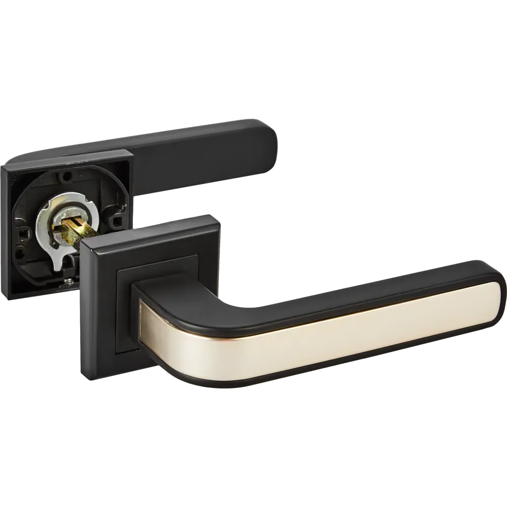 Дверные ручки Edson EDS-Natalie Q1, без запирания, цвет черный STLM-2090886