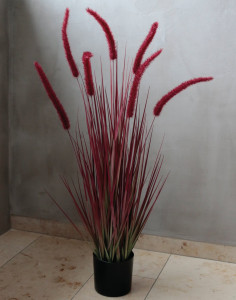4868 498 a3 Искусственный пучок травы 'Chinese fountain grass' в горшке, 90 см, бордово-зеленый H-andreas