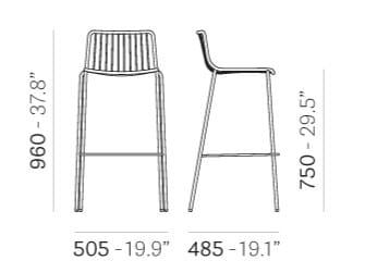 Металлический стул Pedrali ARCH-00150795 - Вид №7