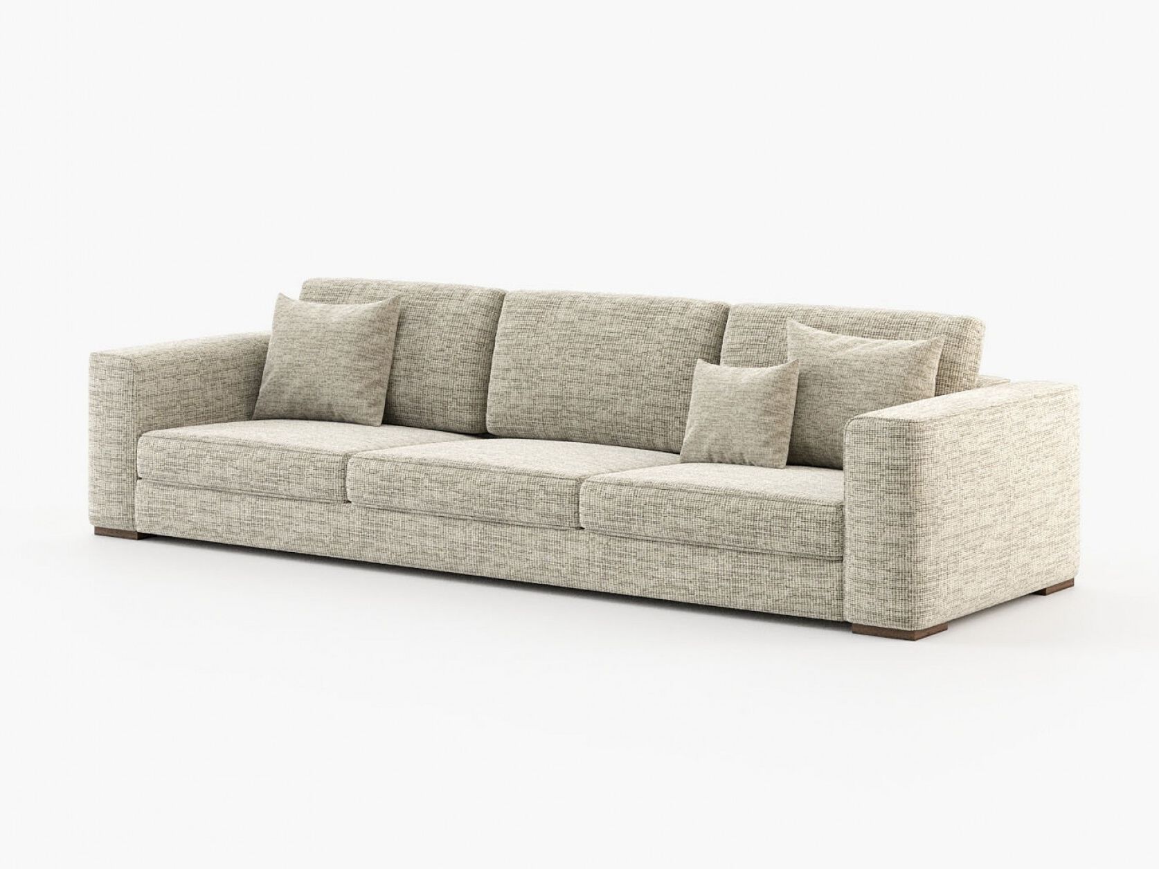 3-местный тканевый диван Laskasas серый ARCH-00033879