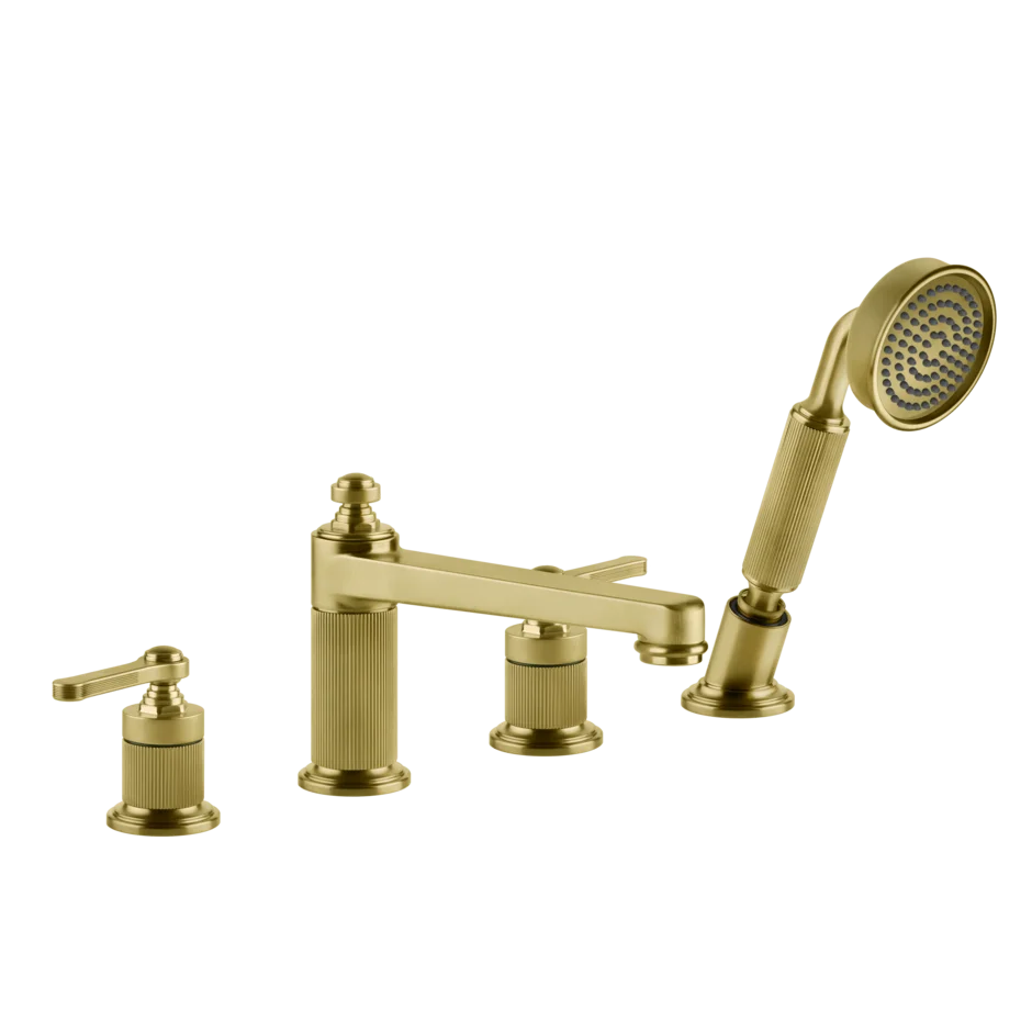 Смеситель для ванны 65045 716 Gessi Venti20 PVD С ЗОЛОТОЙ ЩЕТКОЙ 65045716