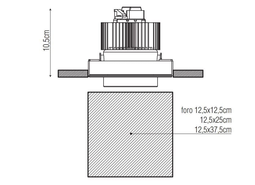 Регулируемый светодиодный прожектор с порошковым покрытием PURALUCE ORIENTE SQUARE ARCH-00100427 - Вид №3