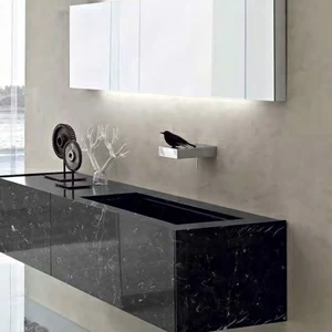 Toscoquattro Комплект мебели для ванной 02 из мрамора TIME черный